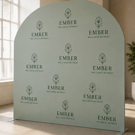 Custom Shape Media Wall with custom branding