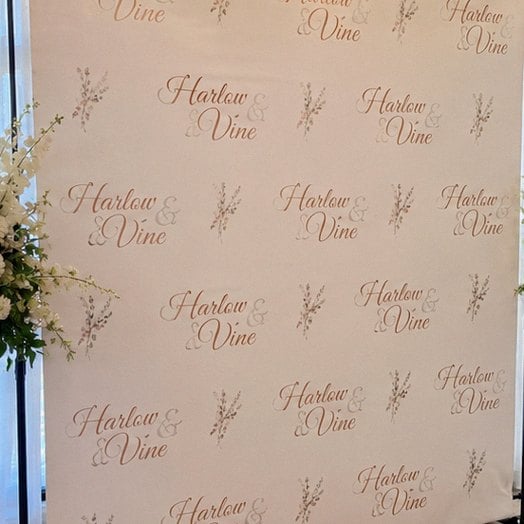 Custom step and repeat banners — customer photo