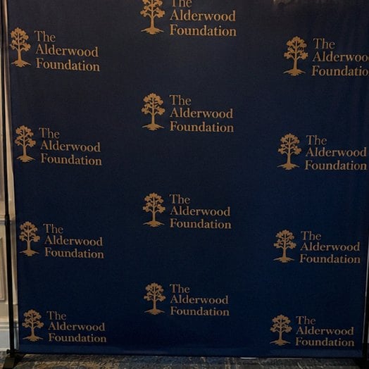 Step and repeat banners with logo — customer photo