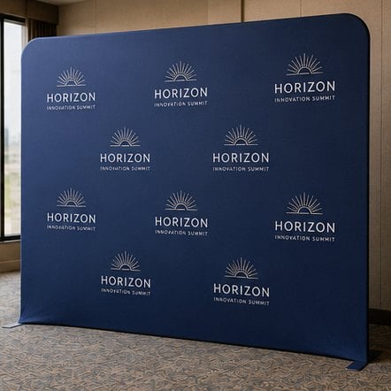 Tension Fabric Step and Repeat with custom branding