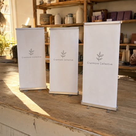 Adjustable Telescopic Backdrop Kit with custom branding