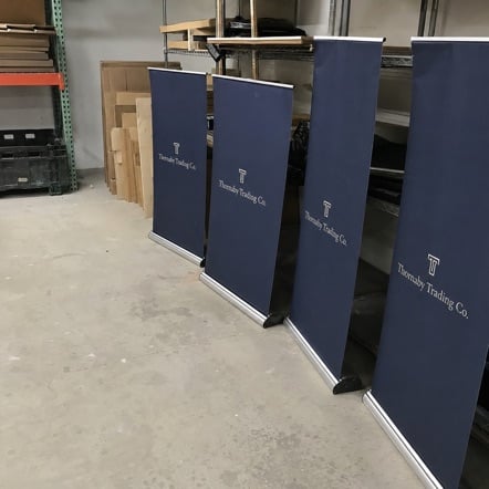 Retractable Step and Repeat Backdrop with custom branding