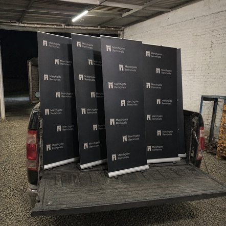 Tension Fabric Step and Repeat with custom branding